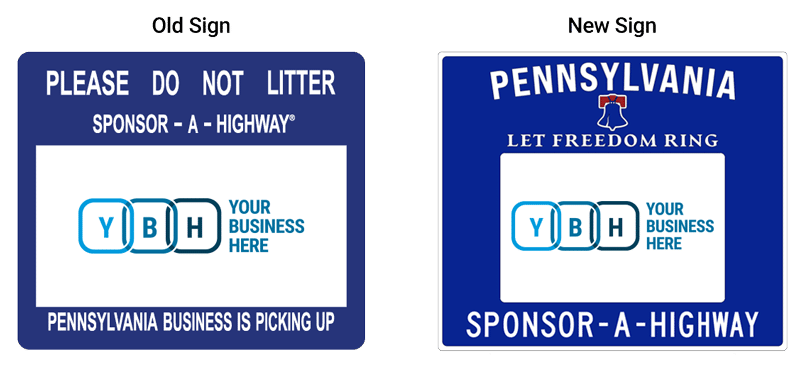 Pennsylvania Signage Comparison